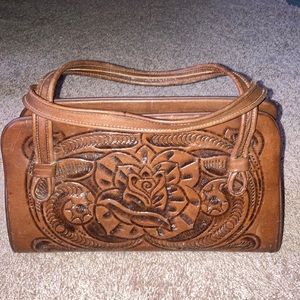 Pymsa Mexico tooled leather handbag